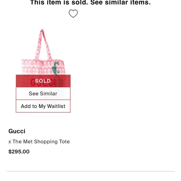 NEW Limited Edition Gucci “The Met” pink canvas Tote. - Picture 6 of 6